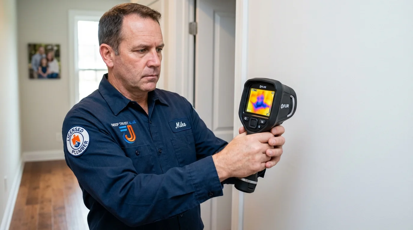 Thermal imaging leak detection by Johns Plumbing LLC in Crookston